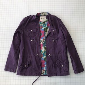 Vintage sound girl purple utility jacket